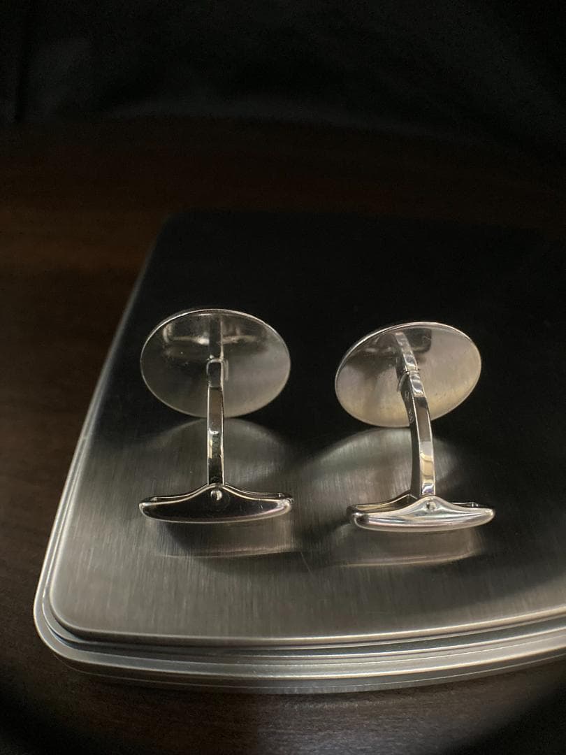 美品 アルフレッド ダンヒル ブラック オニキス AD  カフス 925