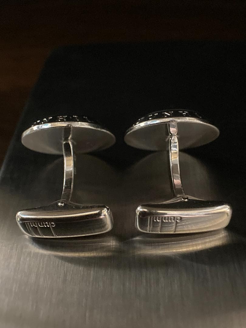 美品 アルフレッド ダンヒル ブラック オニキス AD  カフス 925