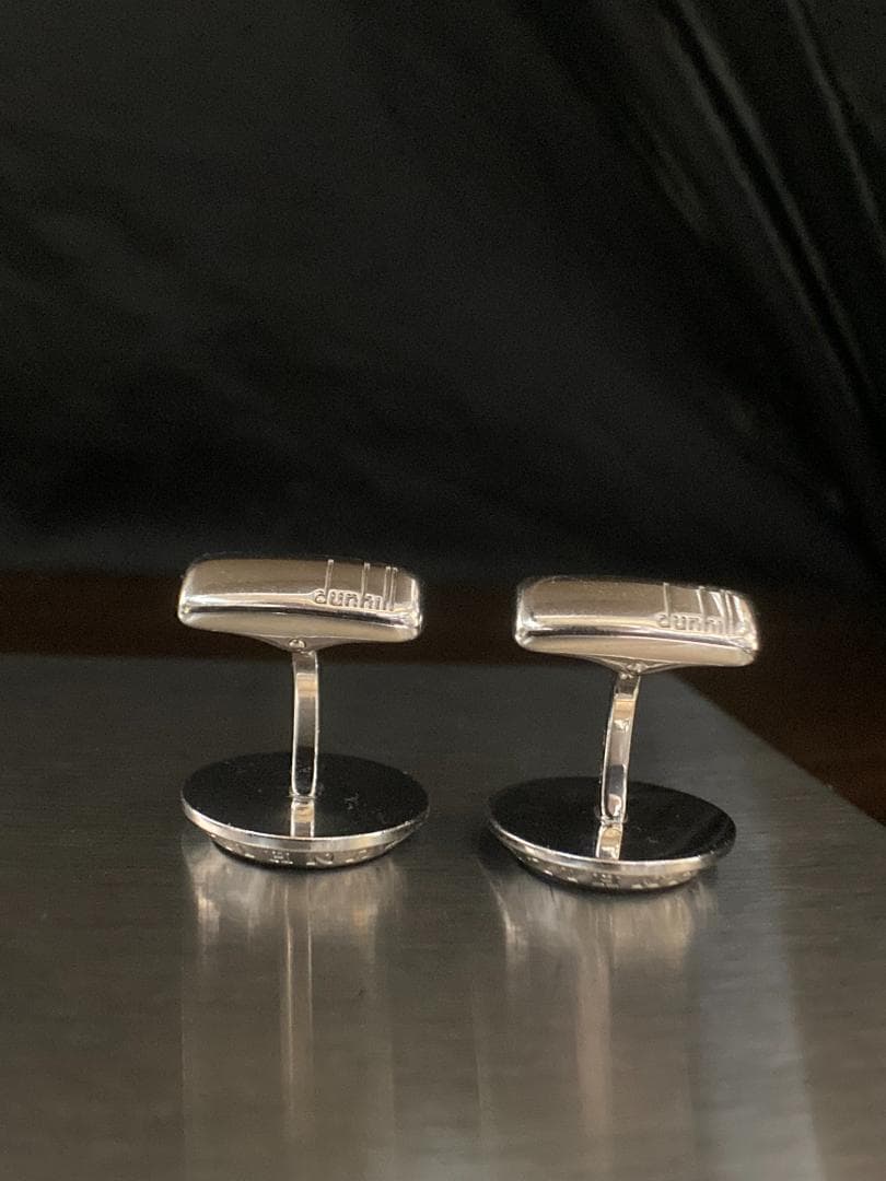 美品 アルフレッド ダンヒル ブラック オニキス AD  カフス 925