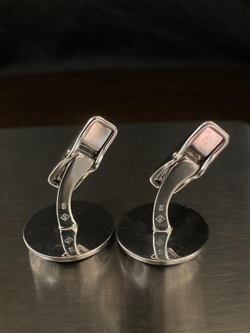 美品 アルフレッド ダンヒル ブラック オニキス AD  カフス 925