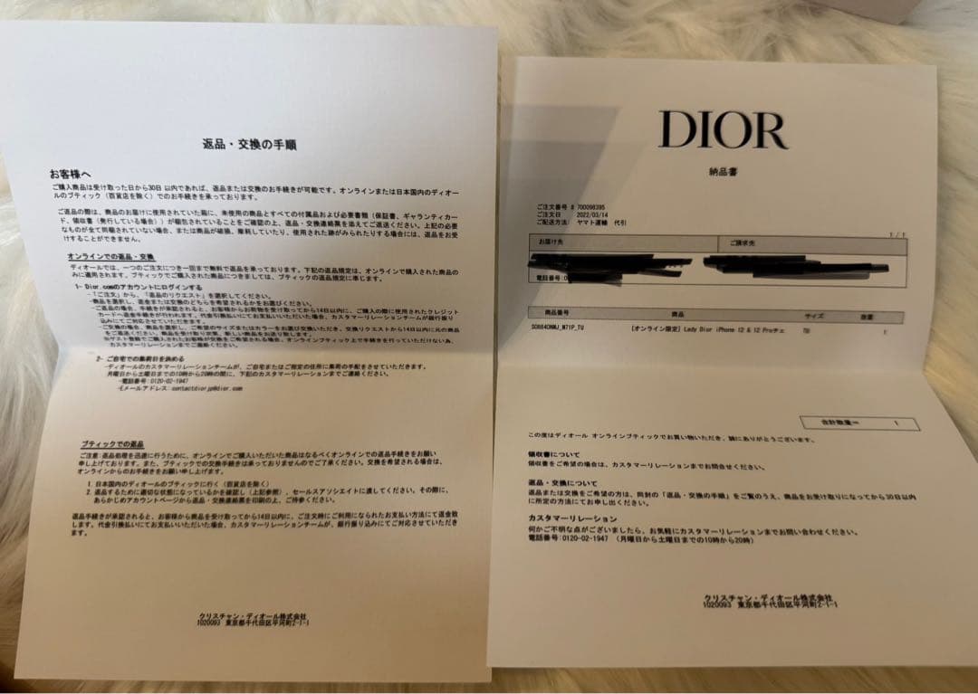 DIOR iPhone12pro 専用ケース