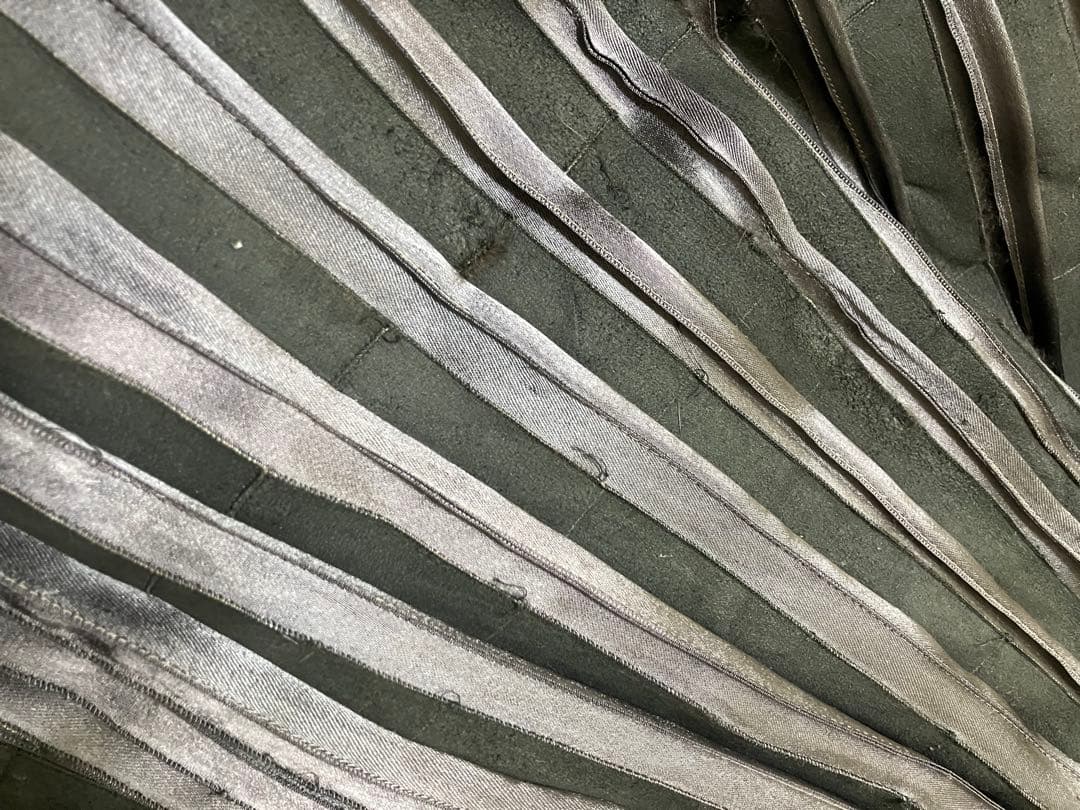 ミンク ファー コート ジャケット ポンチョ ストライプデザイン グレー系