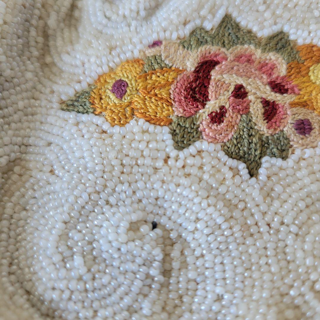 フランス　アンティーク　ビーズバッグ