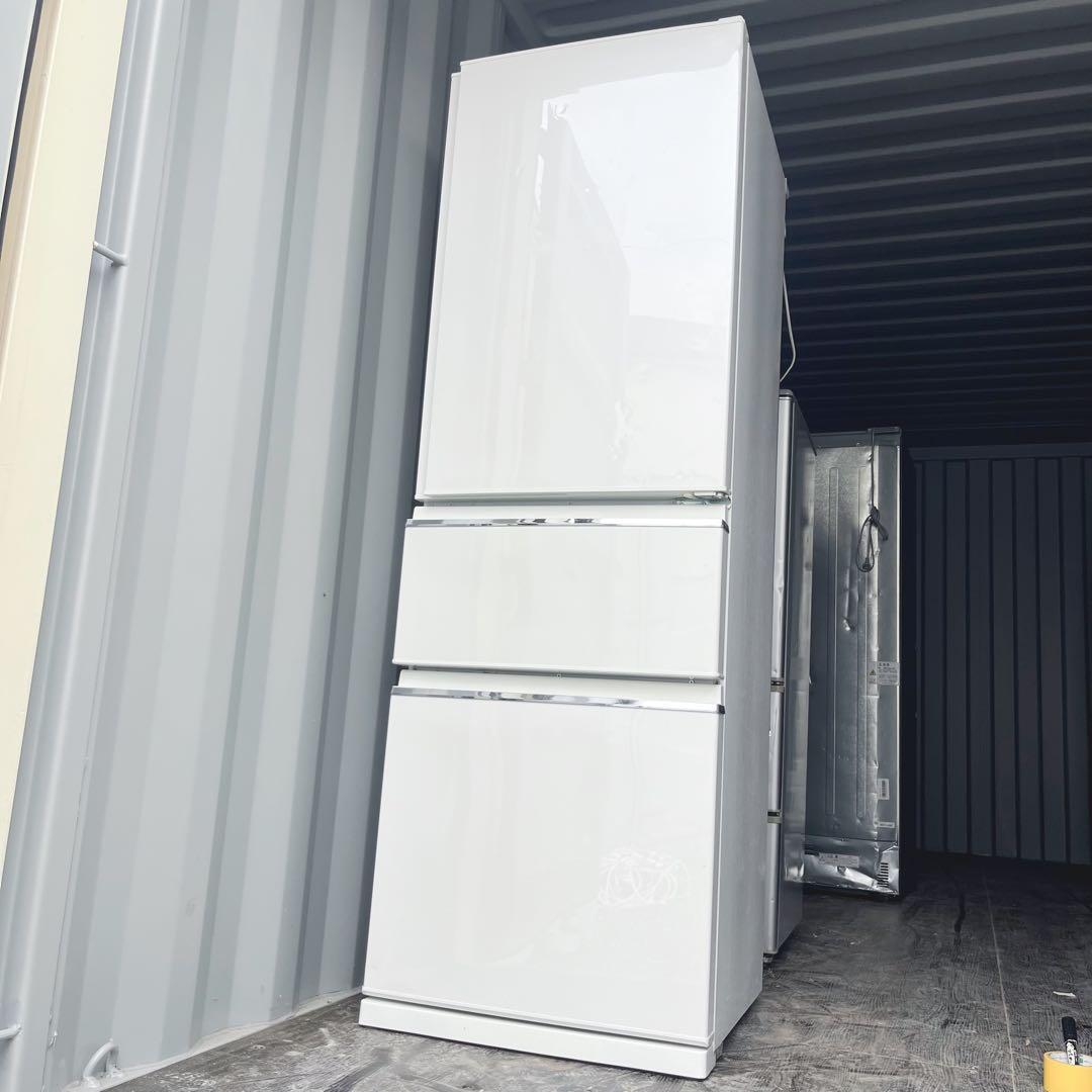 48取付無料！三菱自動製氷機搭載！高性能クリスタルホワイト3ドア冷蔵庫！洗濯機