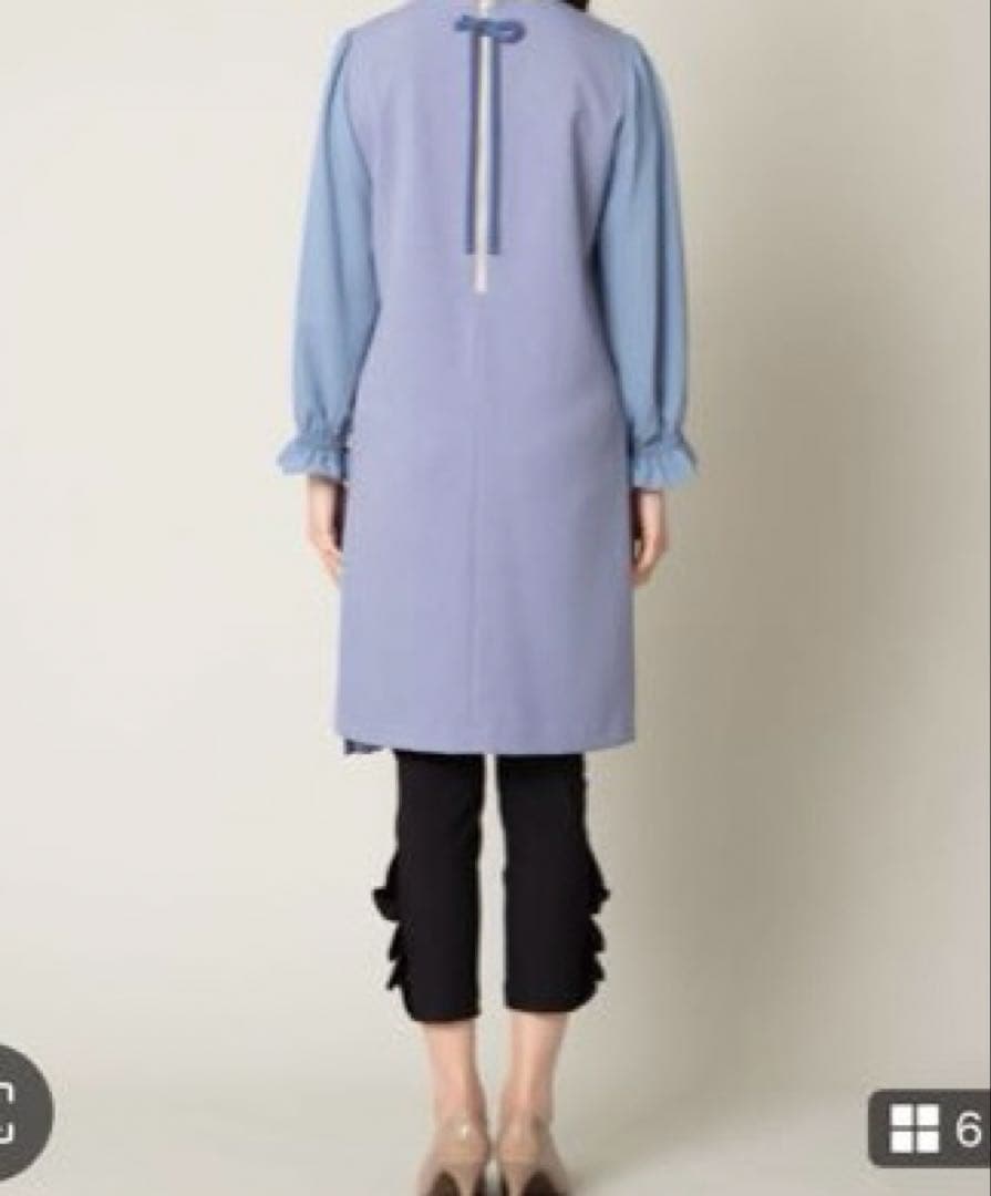 新品　未使用　秋冬　ローズティアラ　プリーツ　切替　ワンピース　46