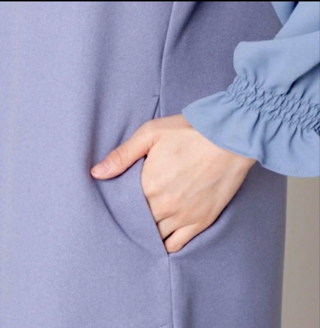 新品　未使用　秋冬　ローズティアラ　プリーツ　切替　ワンピース　46