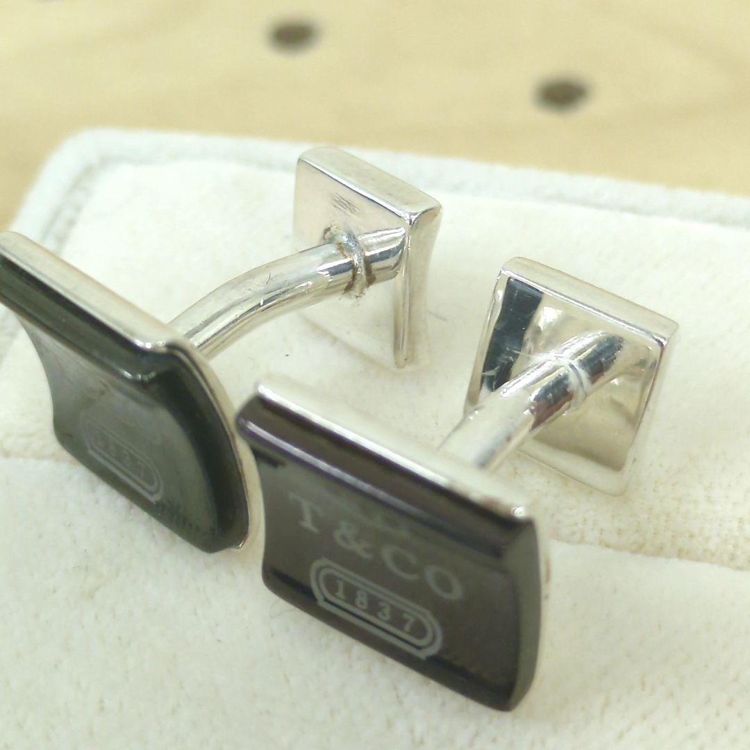 ティファニー NY 1837 カフリンクス ブラック シルバーカラー