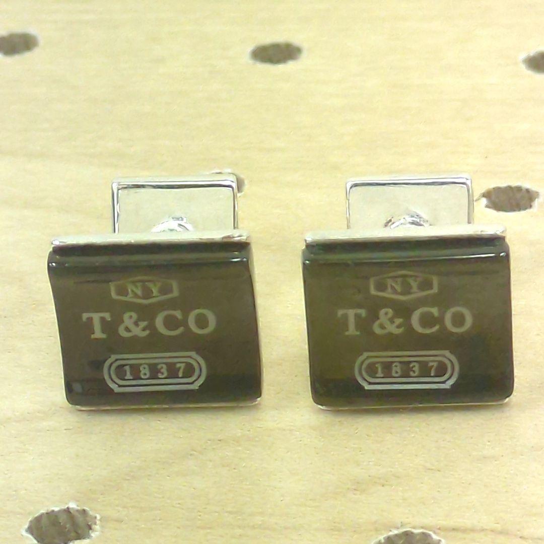 ティファニー NY 1837 カフリンクス ブラック シルバーカラー