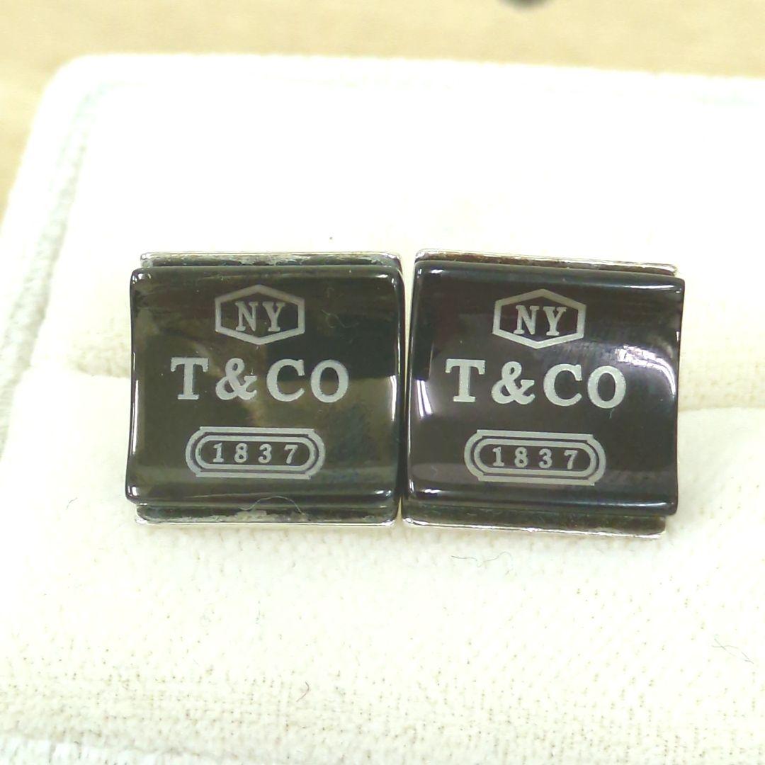 ティファニー NY 1837 カフリンクス ブラック シルバーカラー