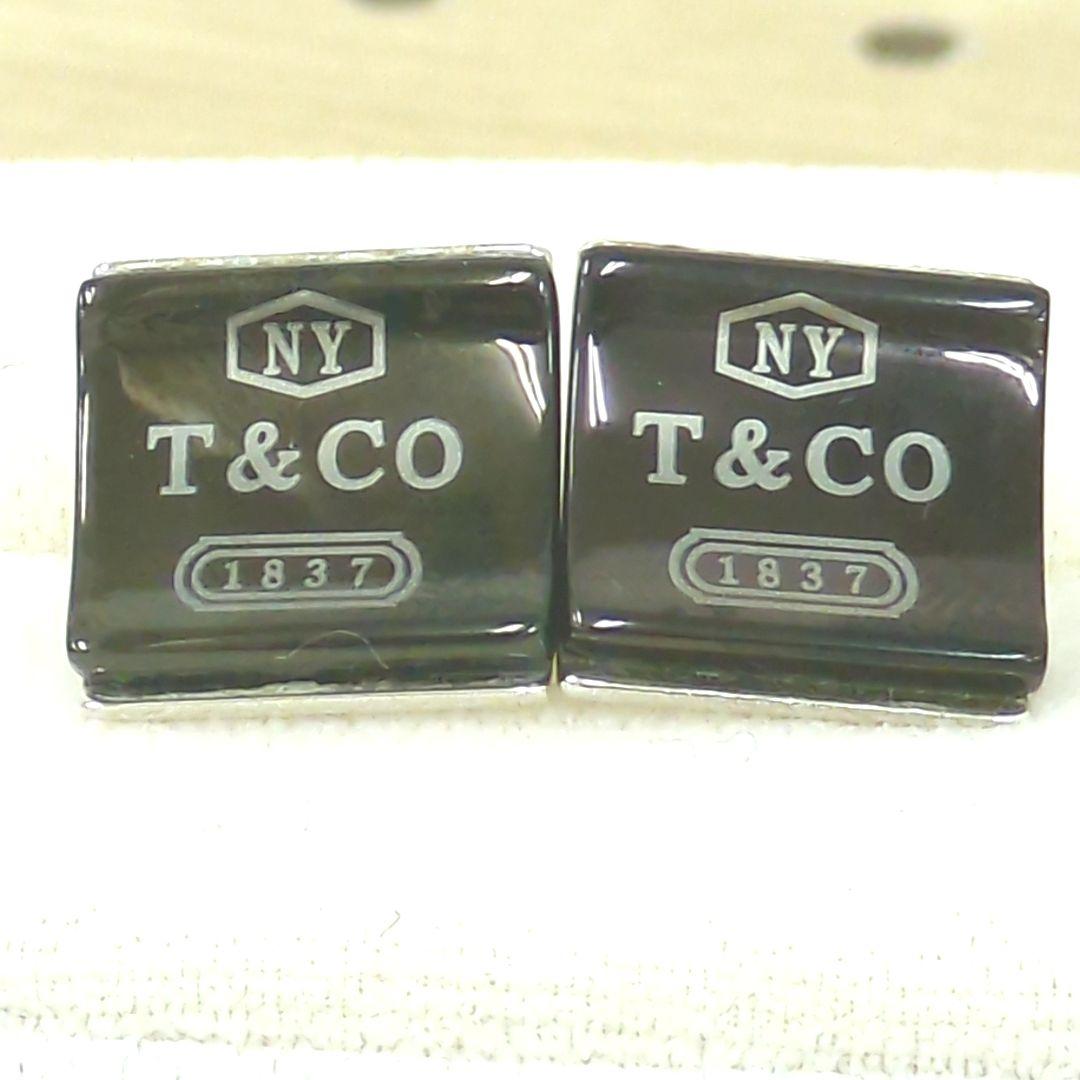 ティファニー NY 1837 カフリンクス ブラック シルバーカラー