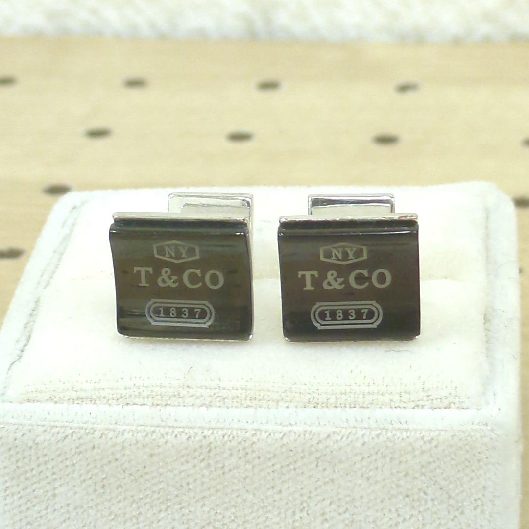 ティファニー NY 1837 カフリンクス ブラック シルバーカラー