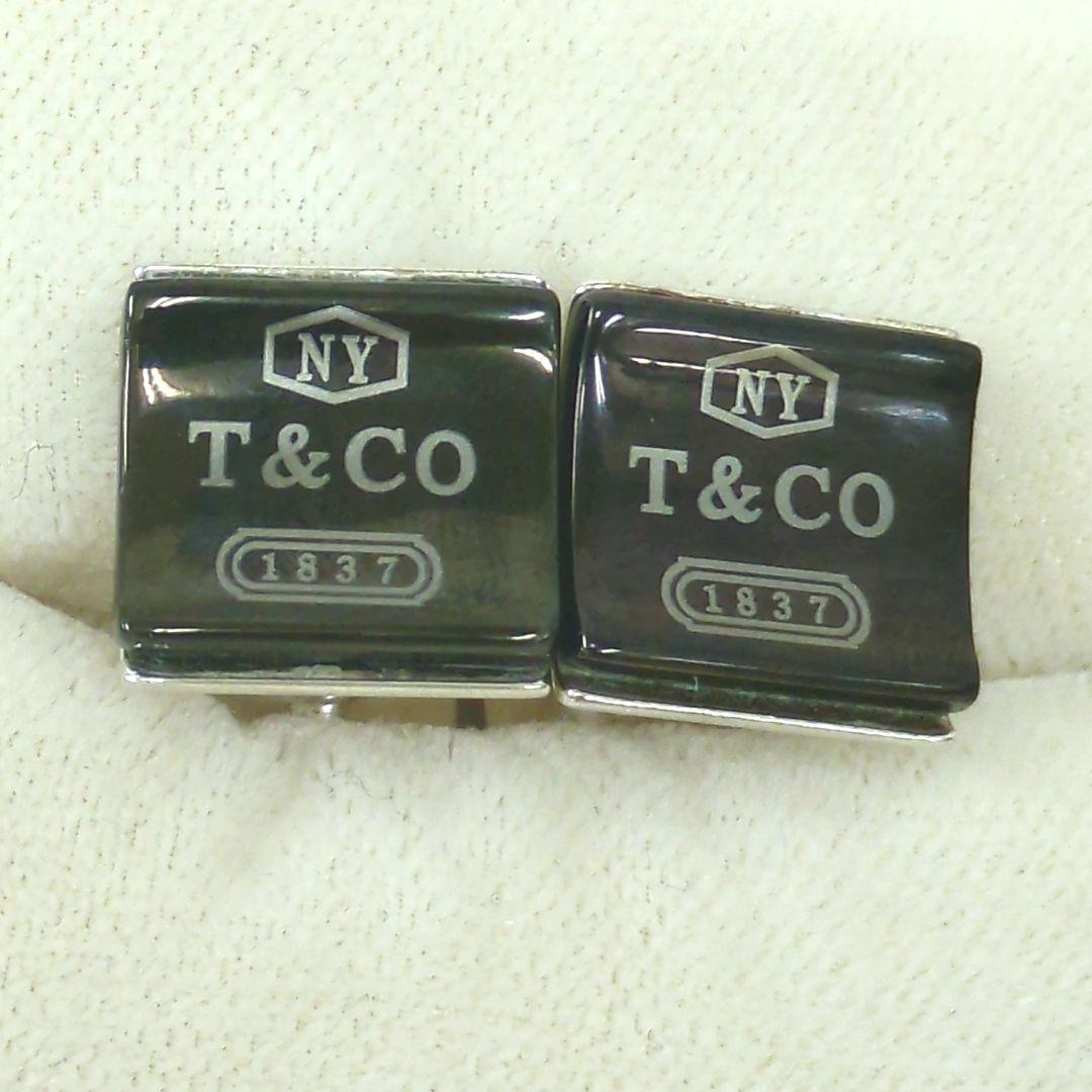 ティファニー NY 1837 カフリンクス ブラック シルバーカラー
