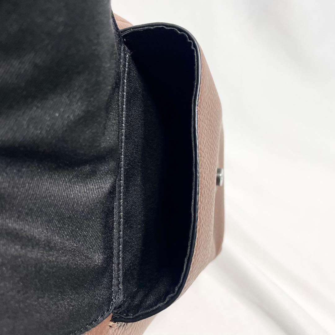 コーチ ハドソン ロゴ 金具 レザー リュック ブラウン 大容量 多機能 A4可