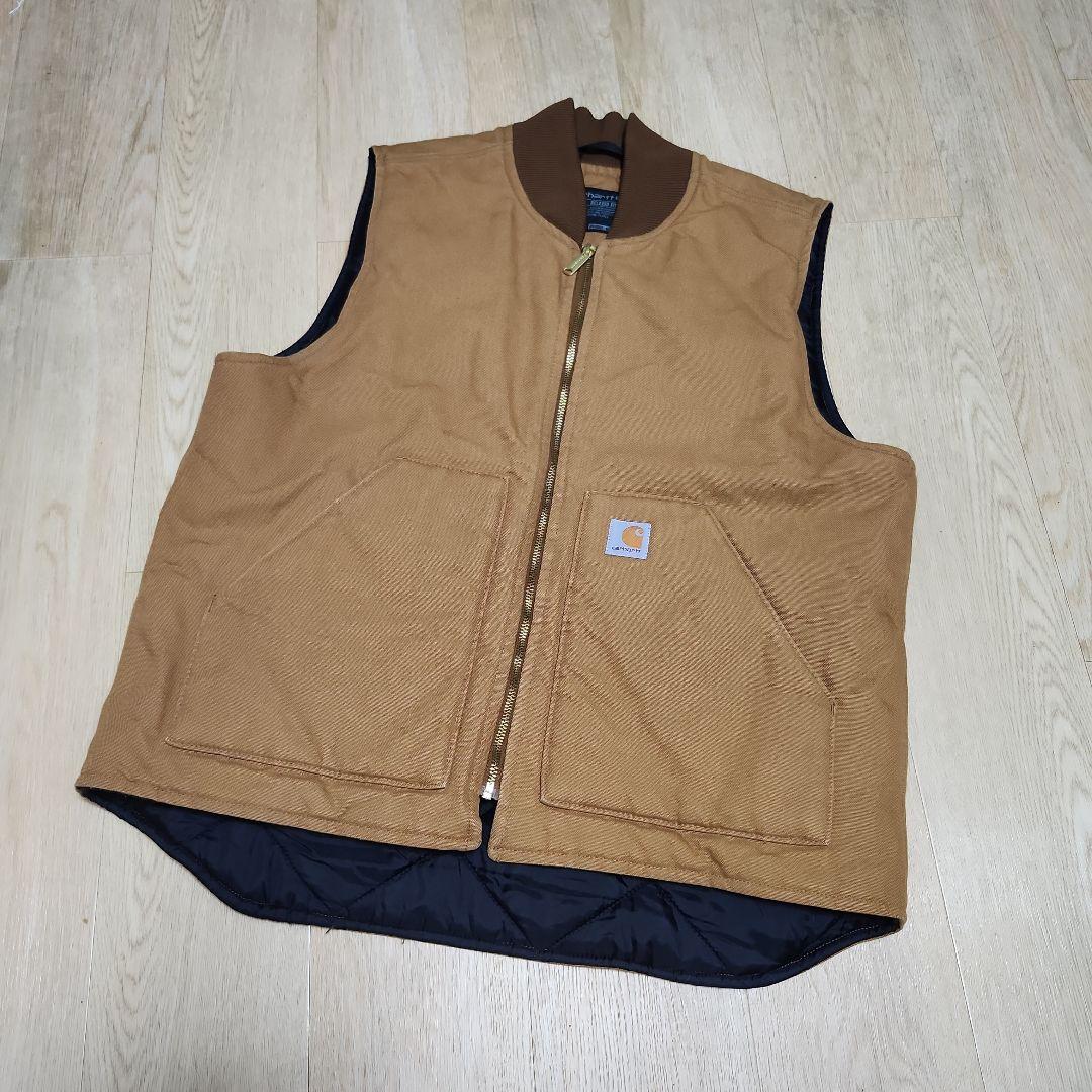 Carhartt ブラウン ダックベスト
