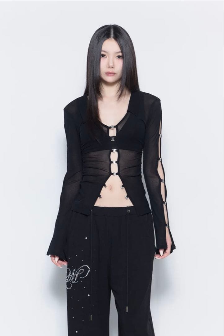 トップス Theredthread sheer hook tops