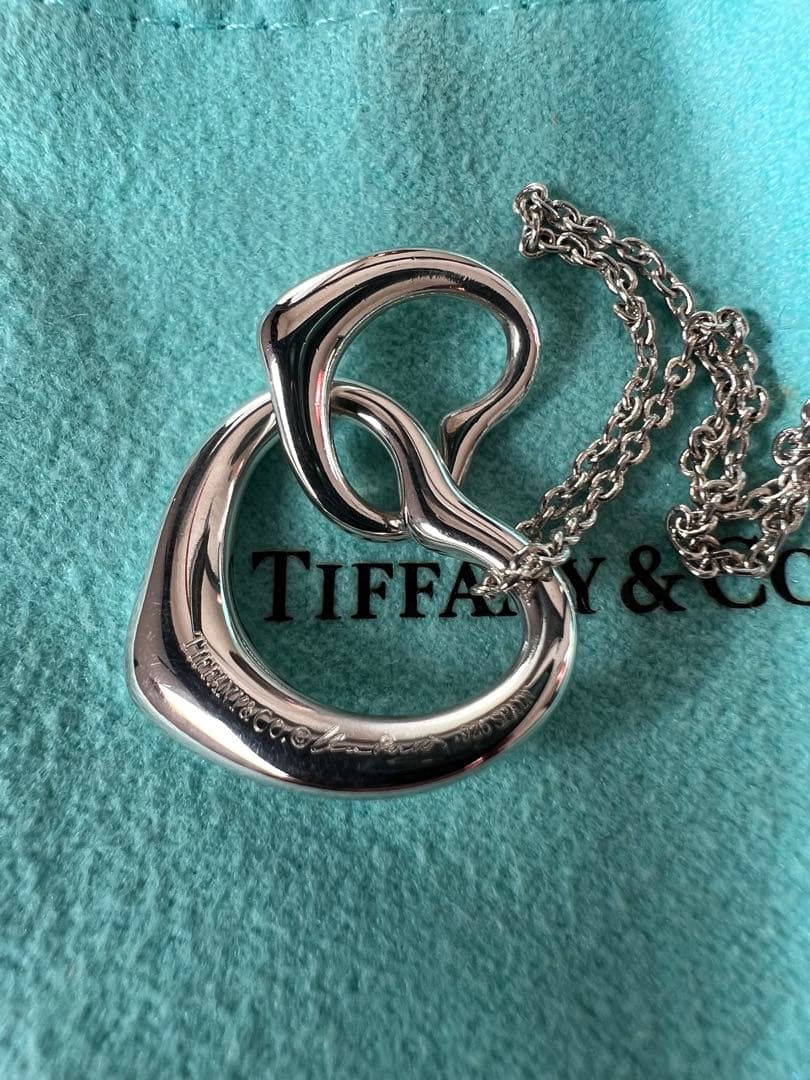 Tiffany & Co. ダブルオープンハートネックレス　美品✨