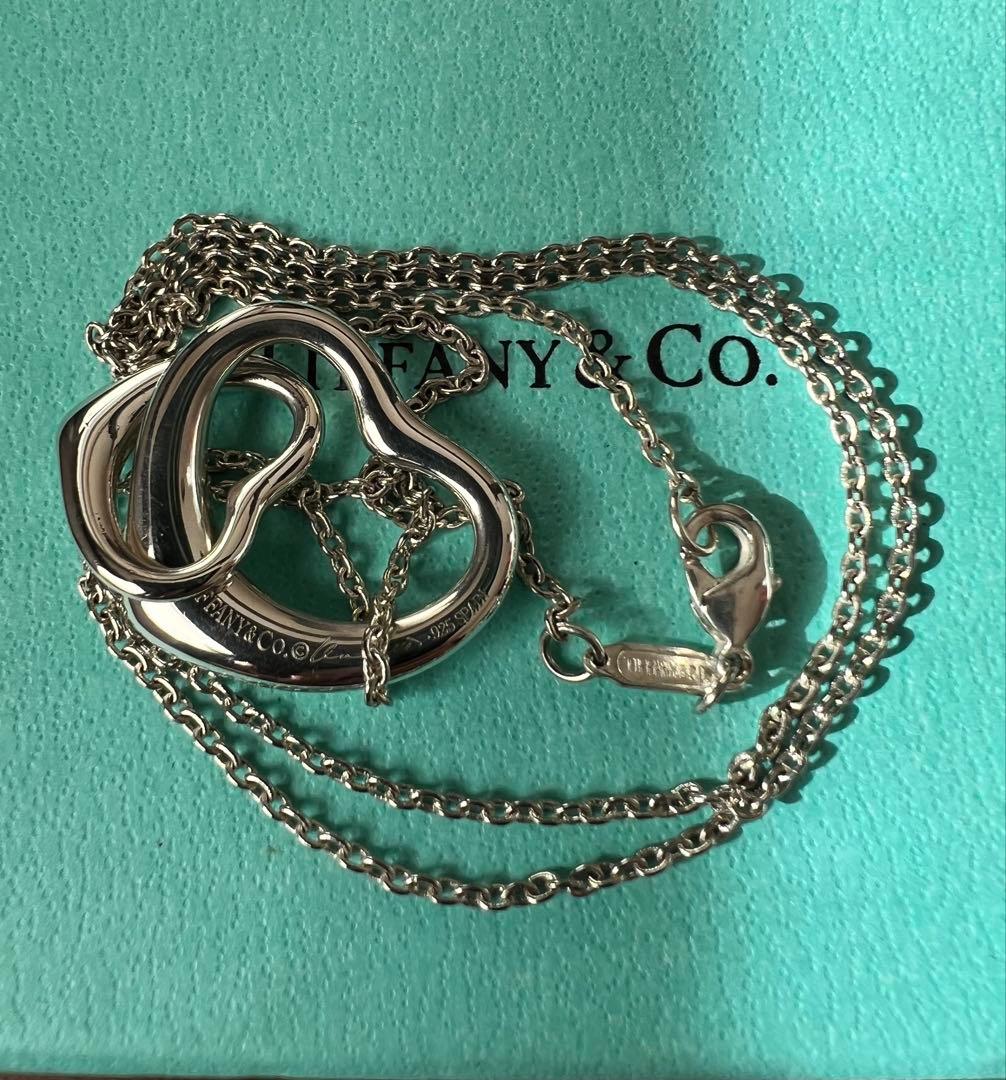 Tiffany & Co. ダブルオープンハートネックレス　美品✨
