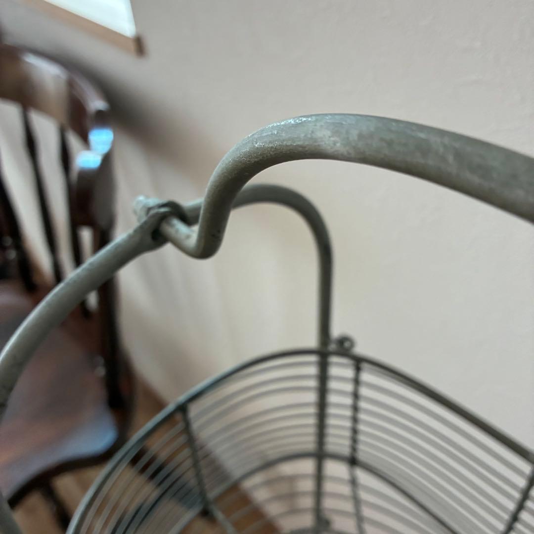 店舗什器　３段　カゴ　ラック　 アンティーク