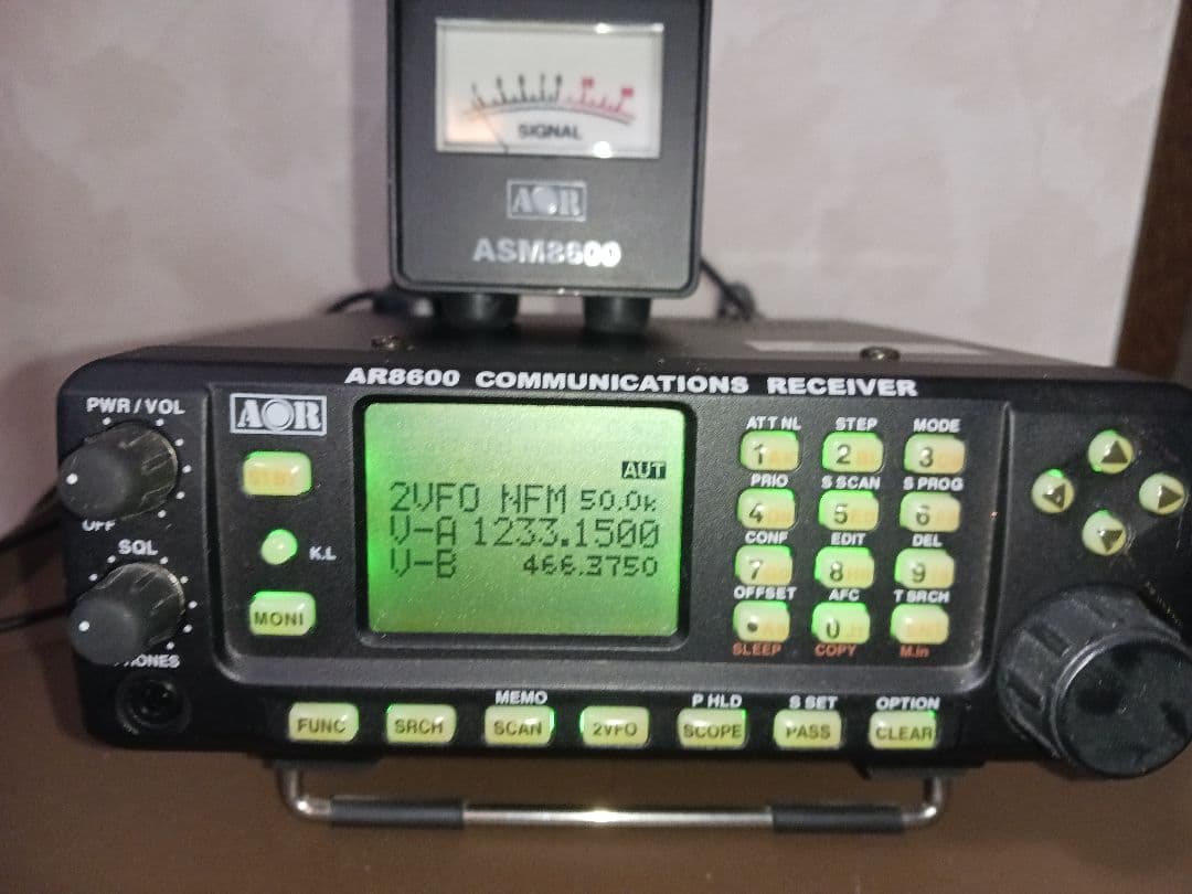 AOR AR8600 通信受信機 ASM8600信号メーター アンテナ 付き