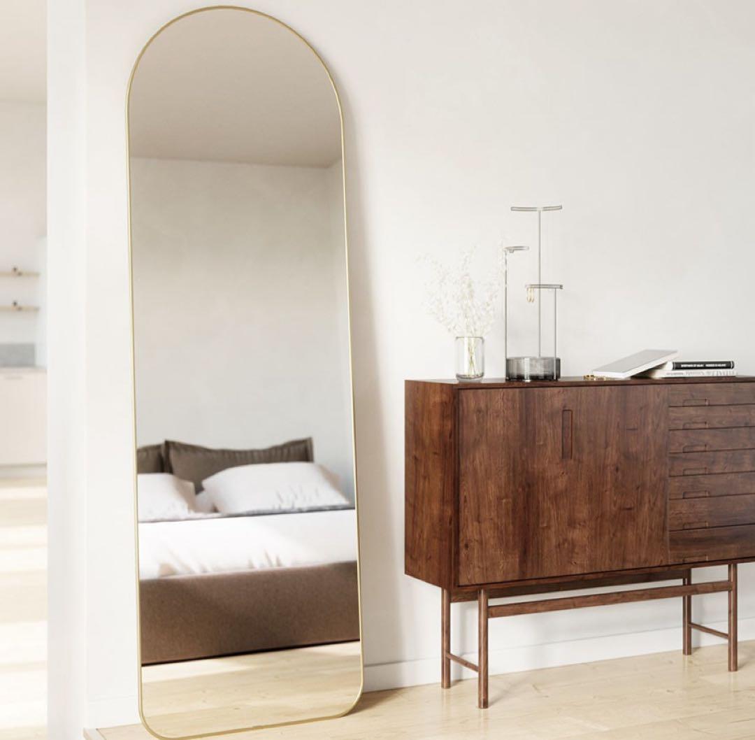 Umbra / Hubba arched Leaning mirror アーチ型