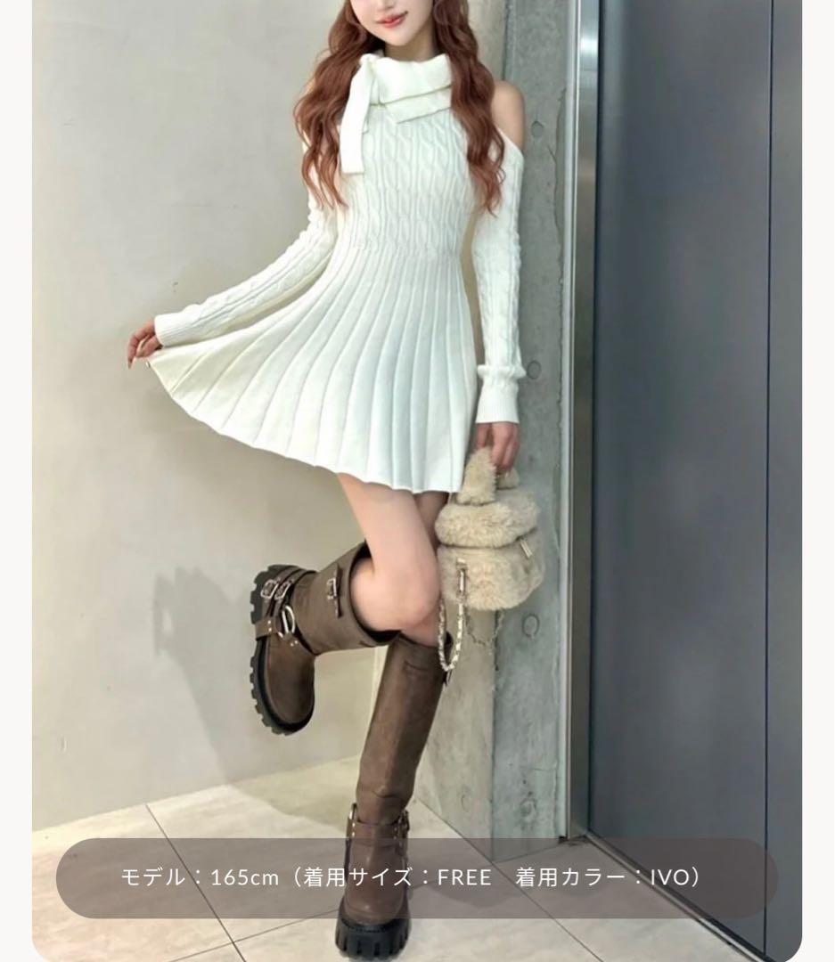 新品Darich ダーリッチ アメスリフレアニットミニワンピース