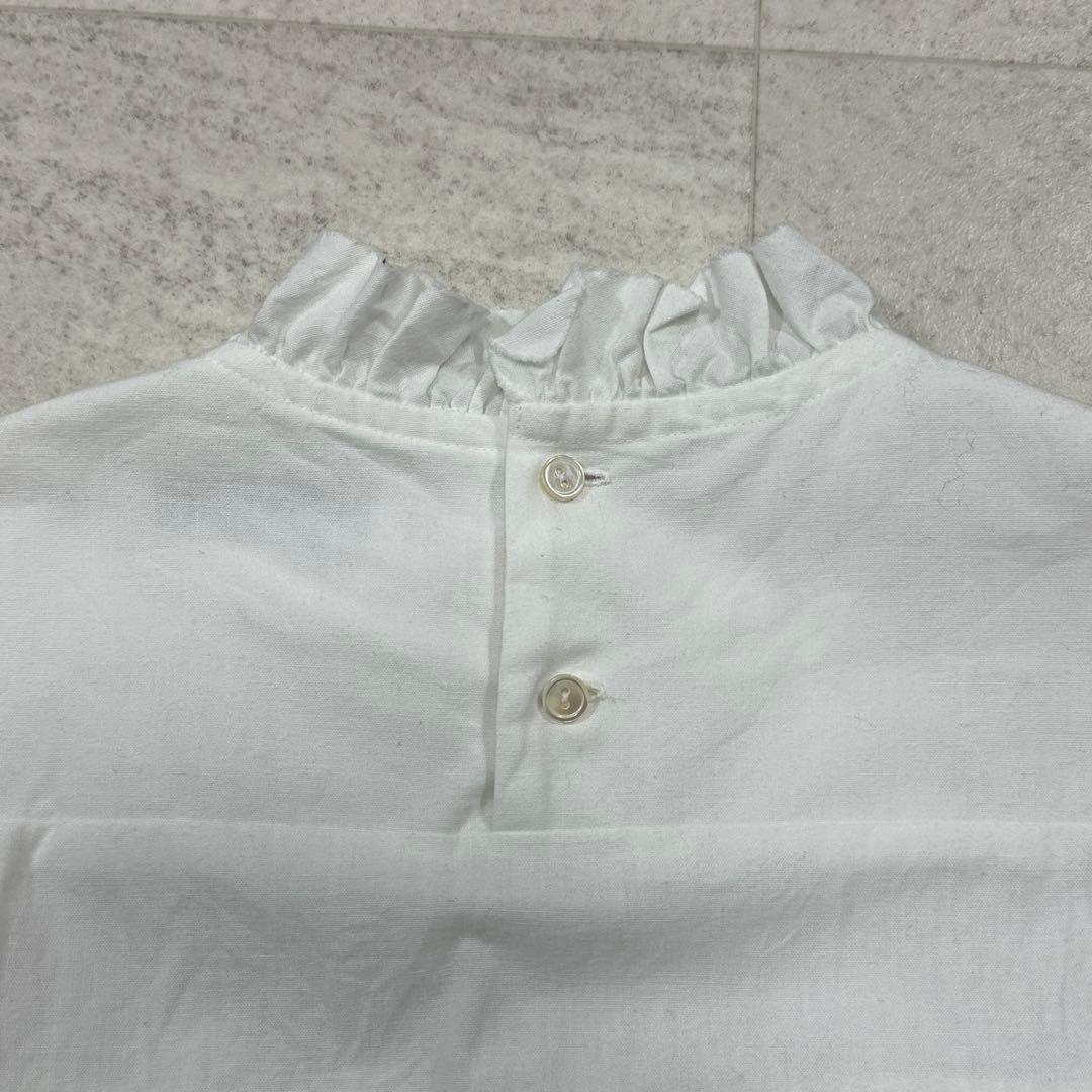 美品【Véritécœur】ロング ワンピース ギャザー 襟 ゆったり F 白