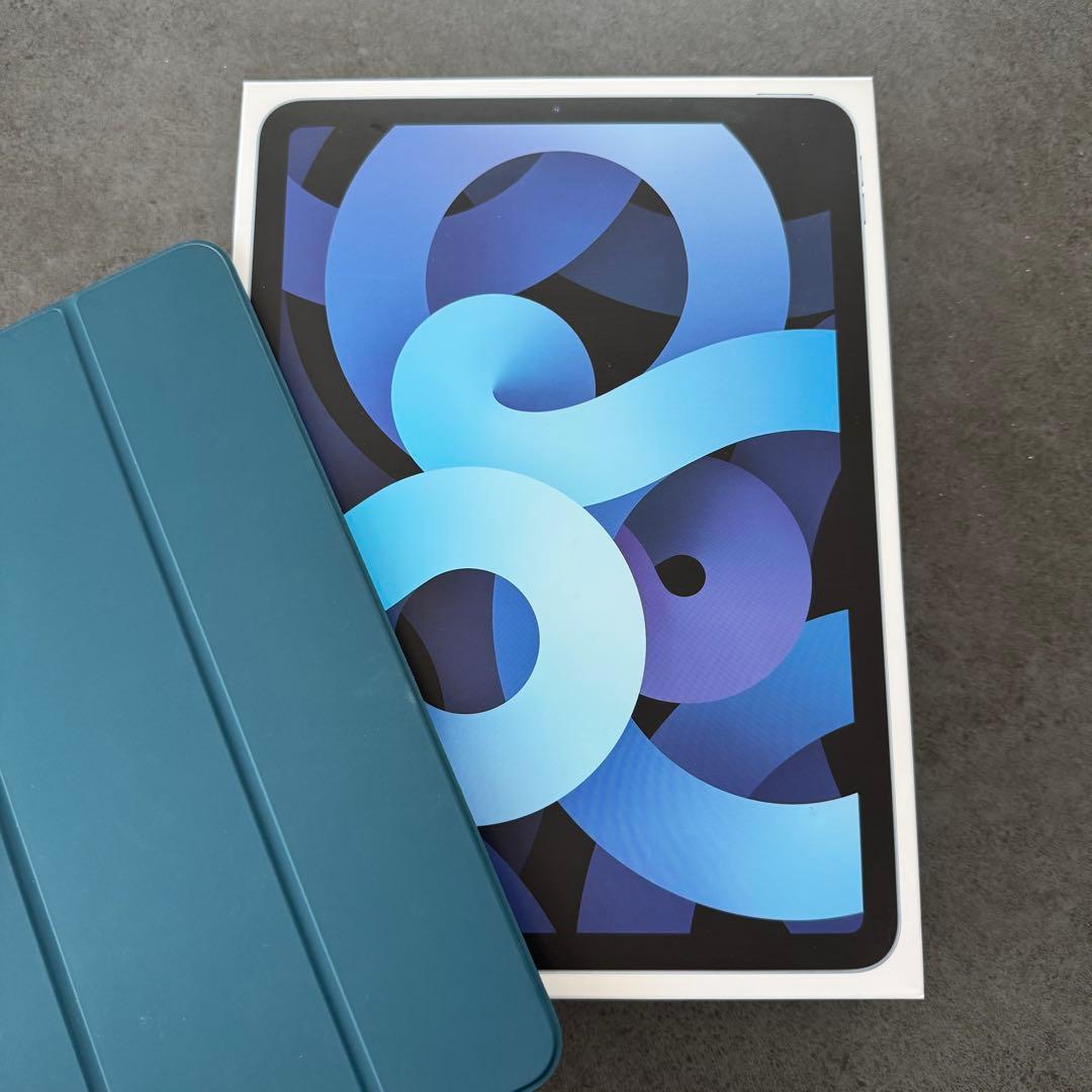 [カバー付き美品]iPad Air 10.9インチ 64GB スカイブルー