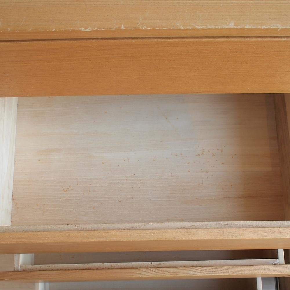 廃盤品 無印良品/MUJI タモ材 4段チェスト 120cm ZR23988