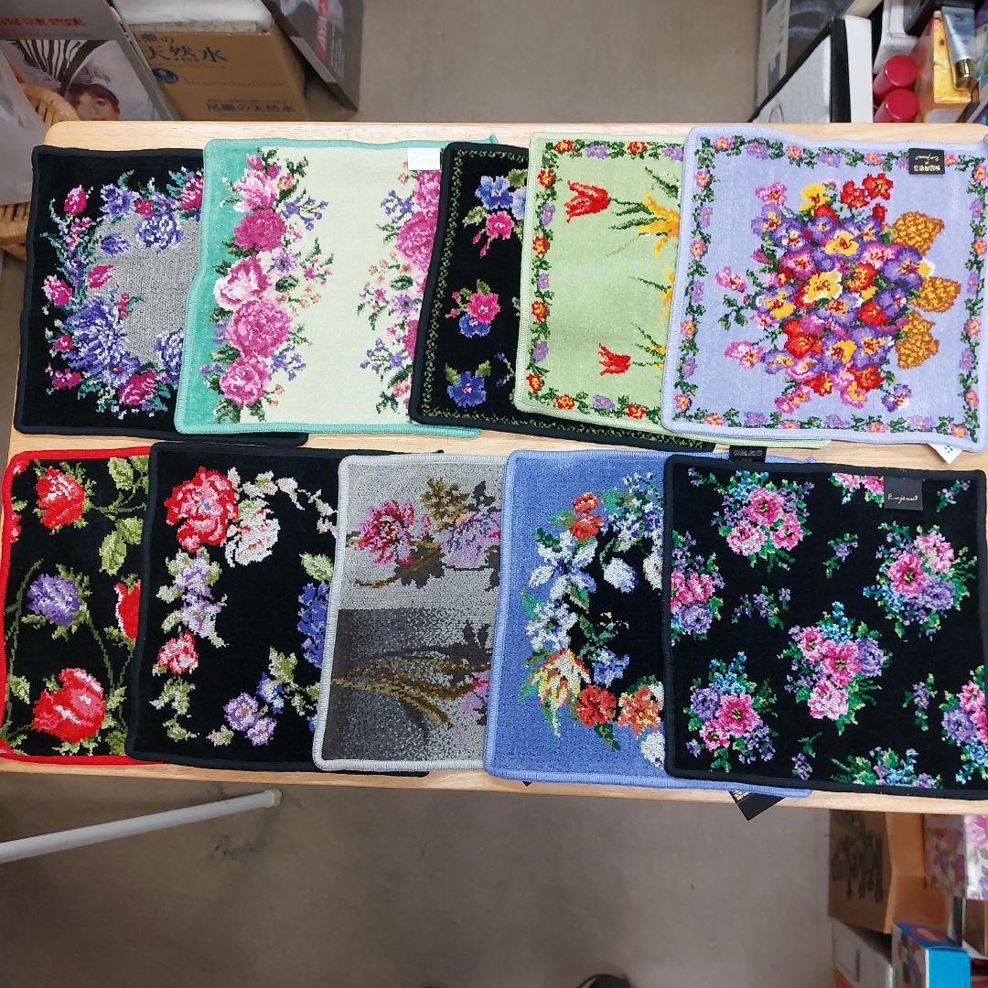 アーンジョーハンカチ 10枚 シェニール織 未使用 傷 汚れあり