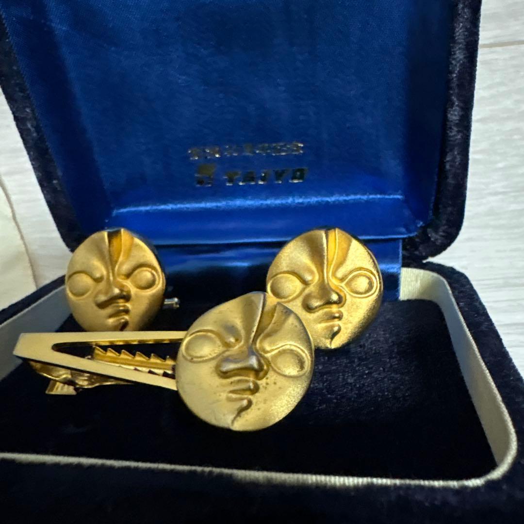岡本太郎 TAIYO カフス タイピン セット 箱付