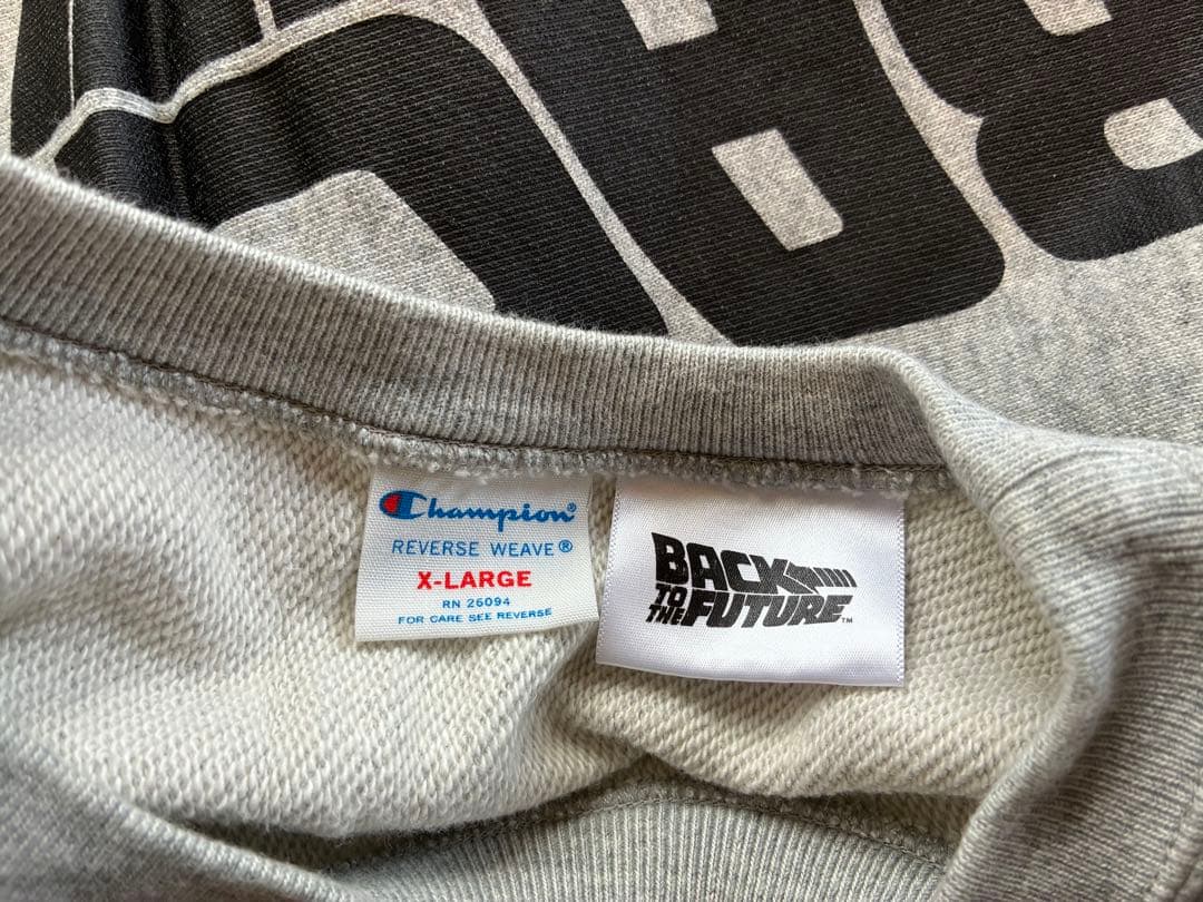 チャンピオンリバースウィーブ　バック・トゥ・ザ・フューチャー　両面プリント　XL