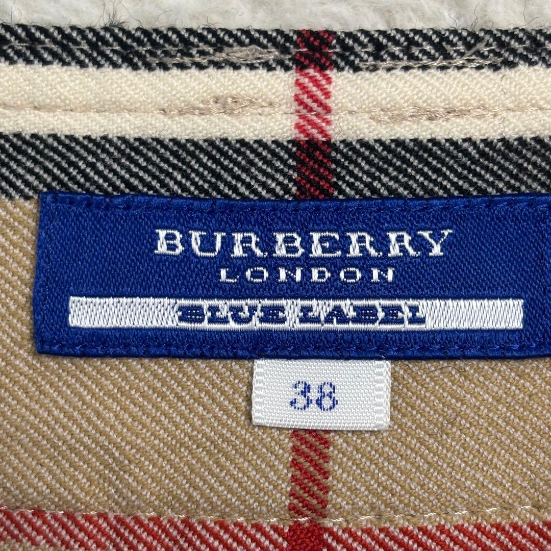 貴重 人気カラー バーバリーブルーレーベル ノバチェック柄ショートパンツ