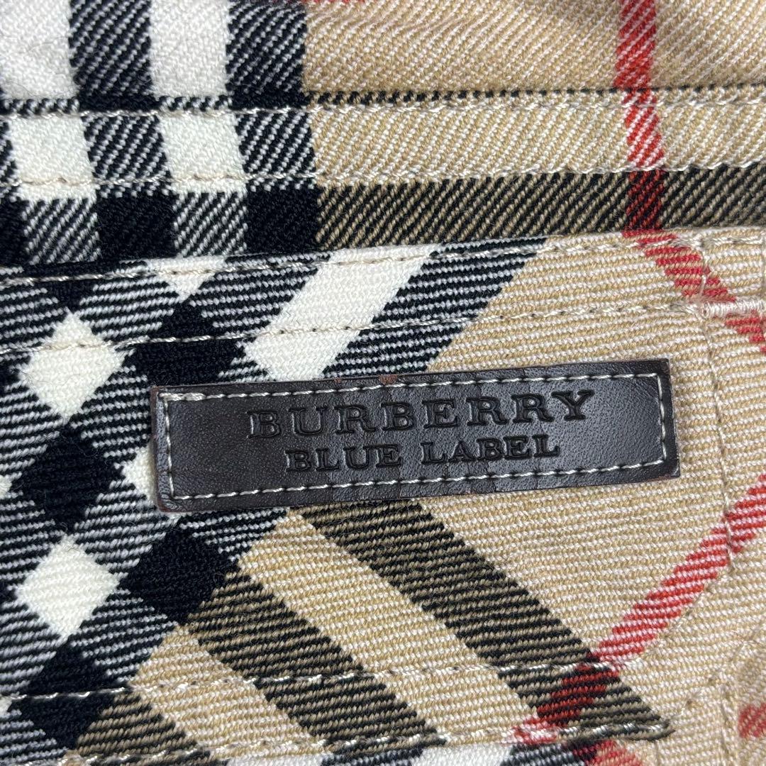 貴重 人気カラー バーバリーブルーレーベル ノバチェック柄ショートパンツ