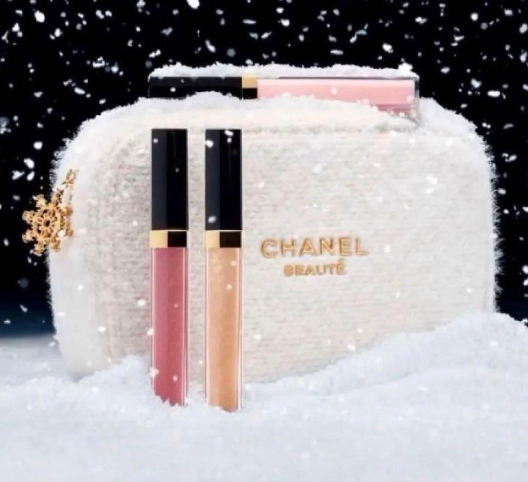 シャネル　限定　ホリデー　2024 リップグロス　ポーチ　セット　新品