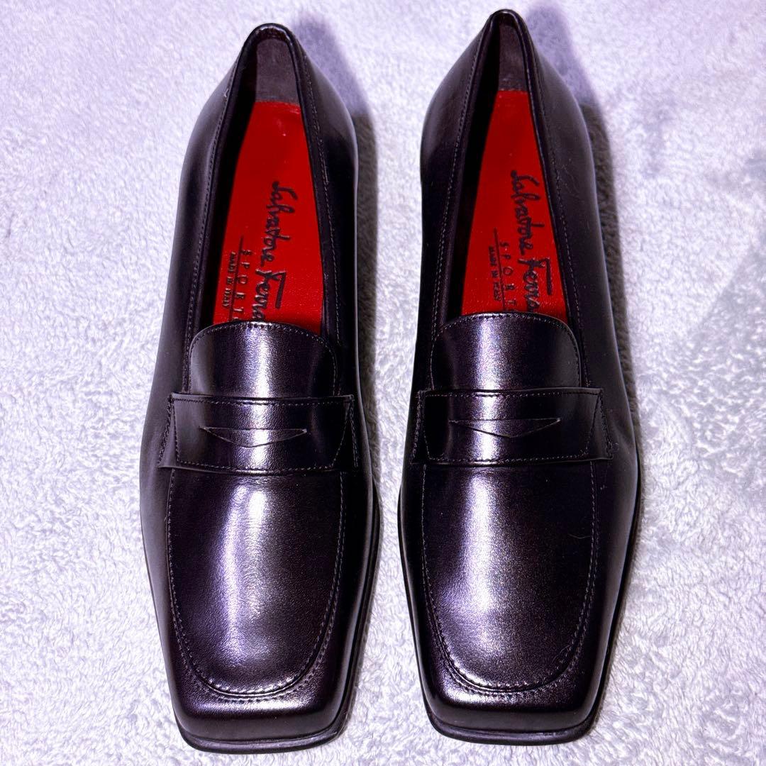 23cm【未使用】フェラガモ ローファー ブラック レディース 5 1/2