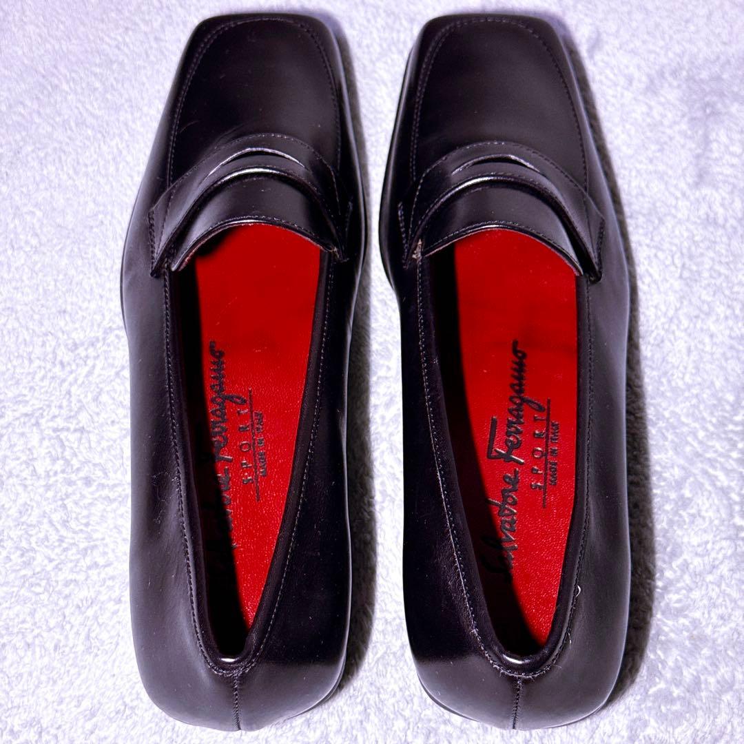 23cm【未使用】フェラガモ ローファー ブラック レディース 5 1/2