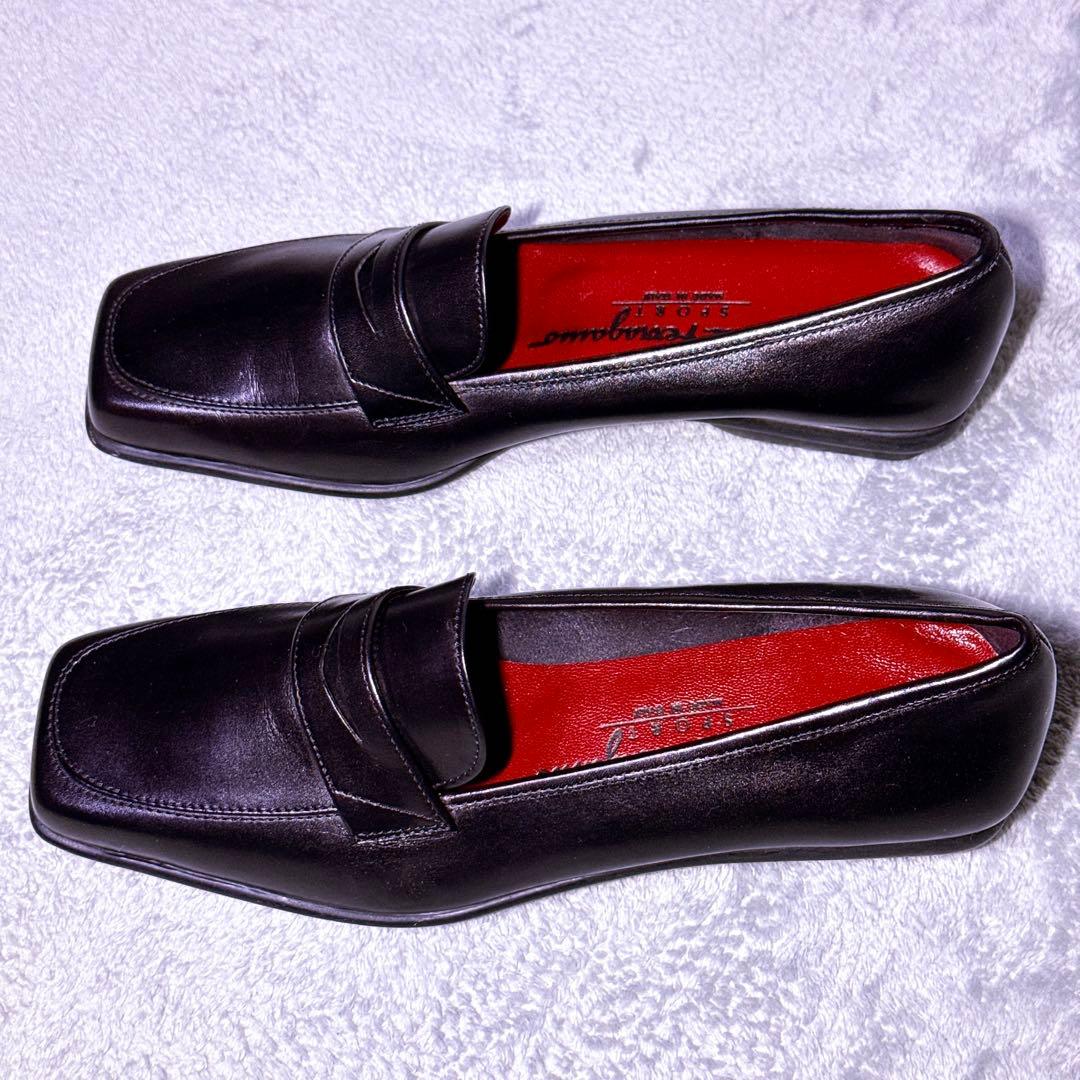 23cm【未使用】フェラガモ ローファー ブラック レディース 5 1/2