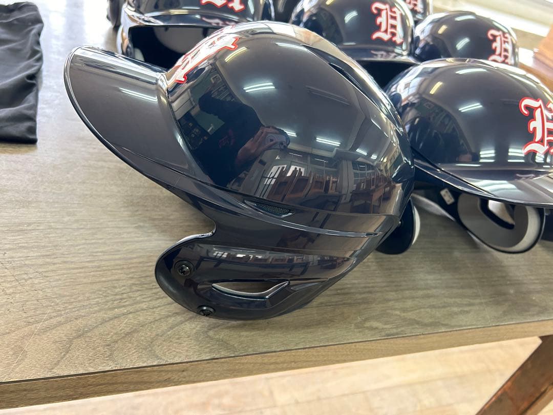 軟式バッター用ヘルメット 9個セット ネイビー