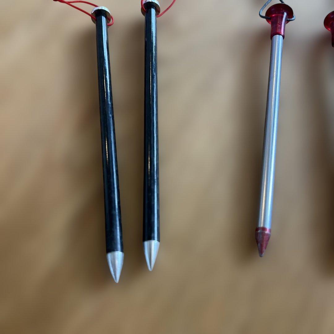 超軽量カーボンペグ　6本　msrとzpacks 未使用と一度使用