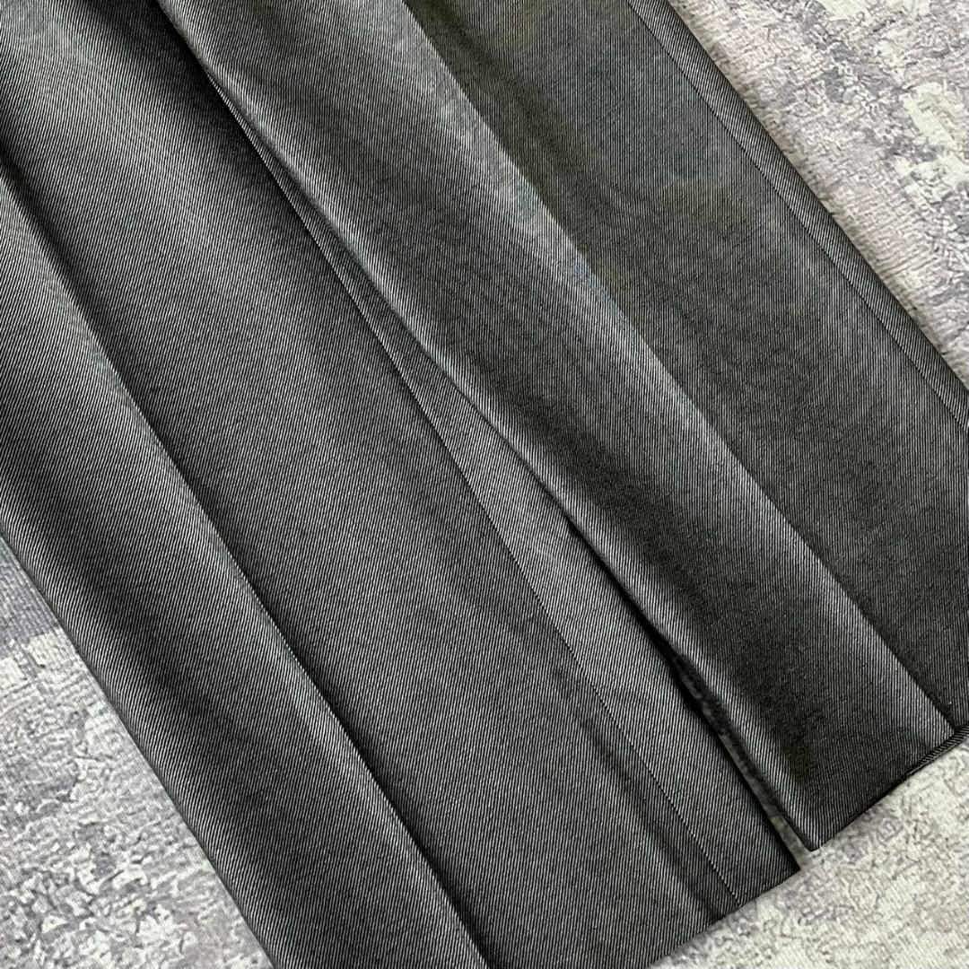 【超希少XL】バーバリーロンドン スーツ セットアップ ダブル 銀ボタン グレー