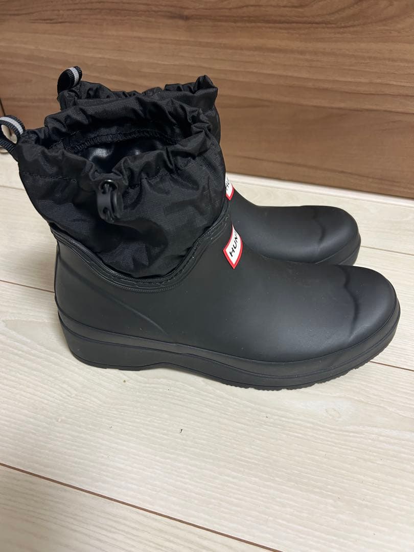 ✨美品✨HUNTER 防水 レイン ショートブーツ スノーブーツ ブラック