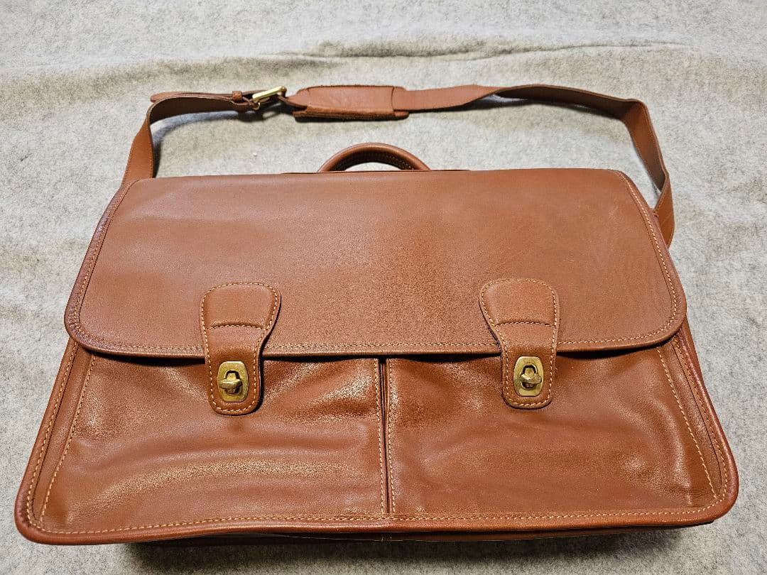 【未使用】オールドコーチ ビジネスバッグ ディプロマット ターンロック　ブラウン