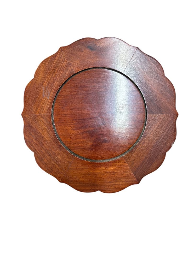 希少品　華道具　唐木　紫檀　ぶどう透かし彫り　飾り台　花台　香炉台　猫脚　盆栽台