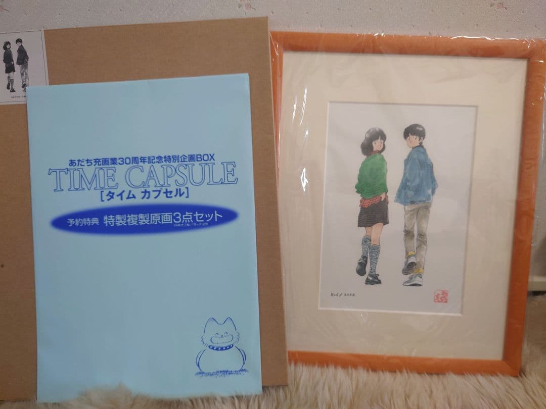 あだち充 画業30周年記念/TIME CAPSULE タッチ 特製複製原画 額付