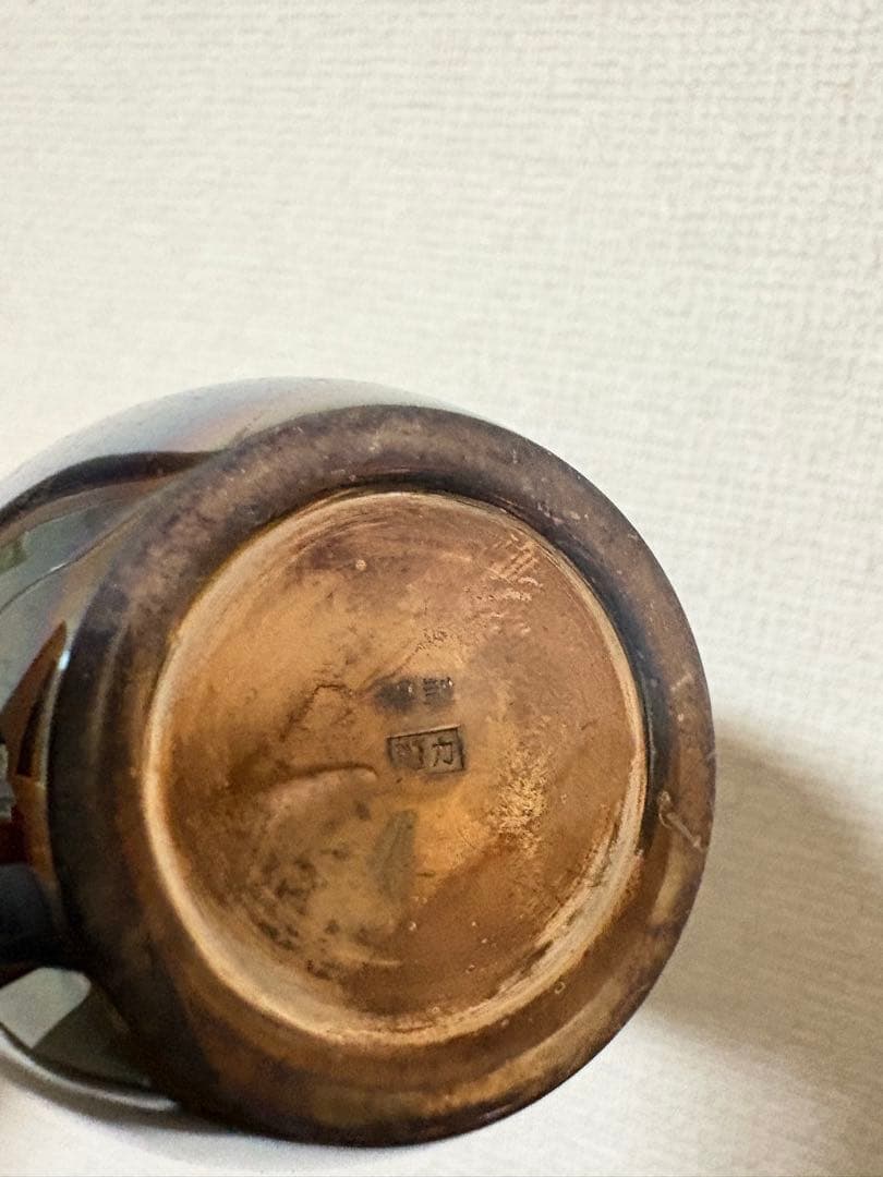 銀製花瓶　徳力