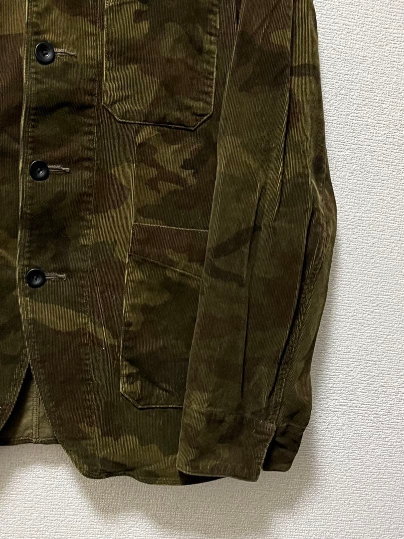 キャピタル　コーデュロイカバーオール　/3　ダークブラウン　迷彩　カモフラ柄