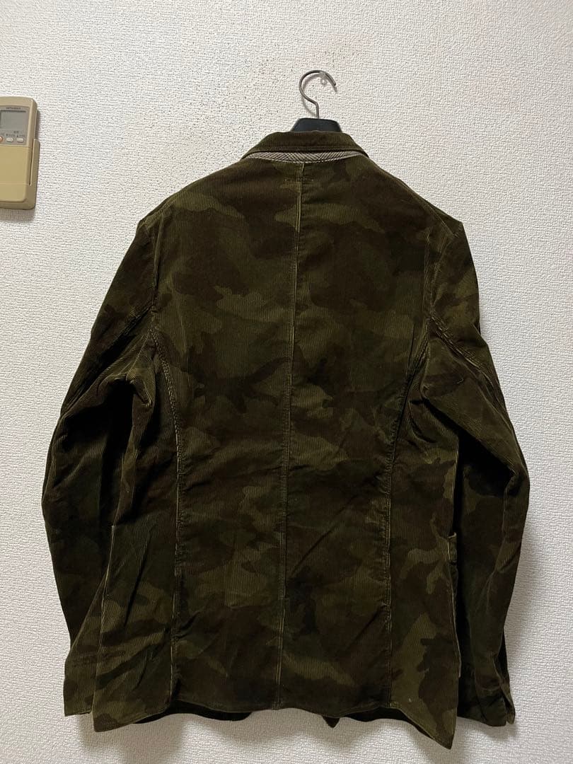 キャピタル　コーデュロイカバーオール　/3　ダークブラウン　迷彩　カモフラ柄