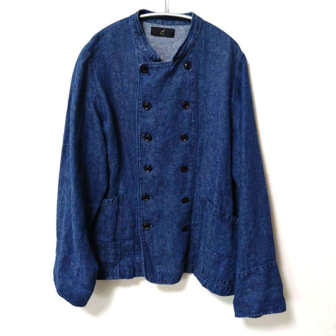 【最終値下げ】イチアンティークス　 リネンデニムパティシエジャケット