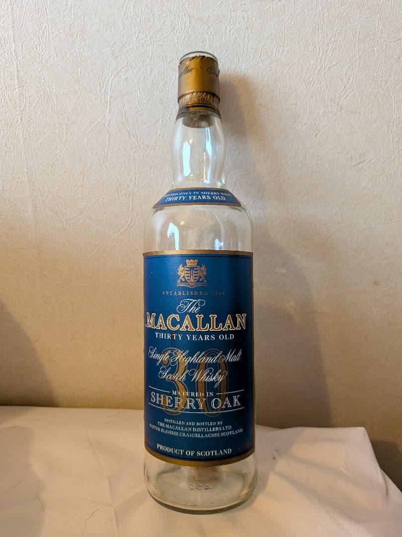 The Macallan 30 Years Old Sherry Oak　空瓶
