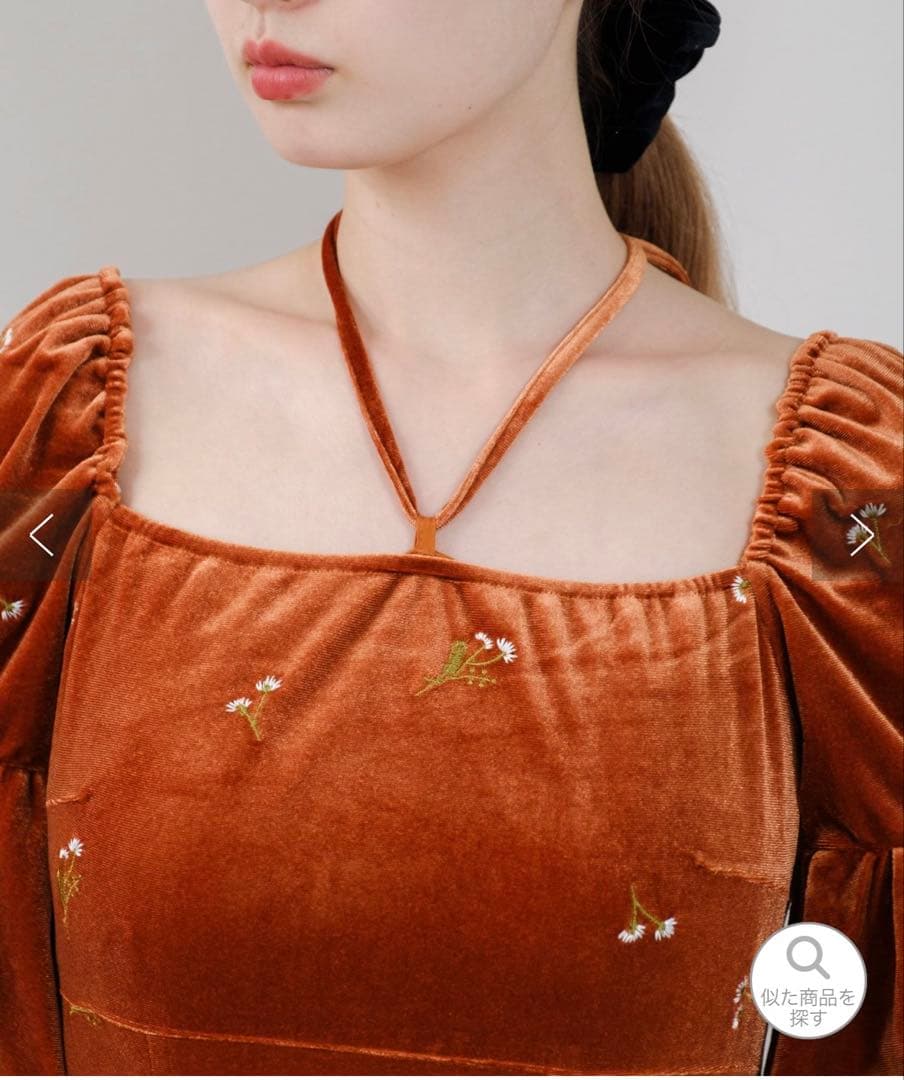 Kastaneオケージョンドレス ベルベットドレス キャメル サイズ1